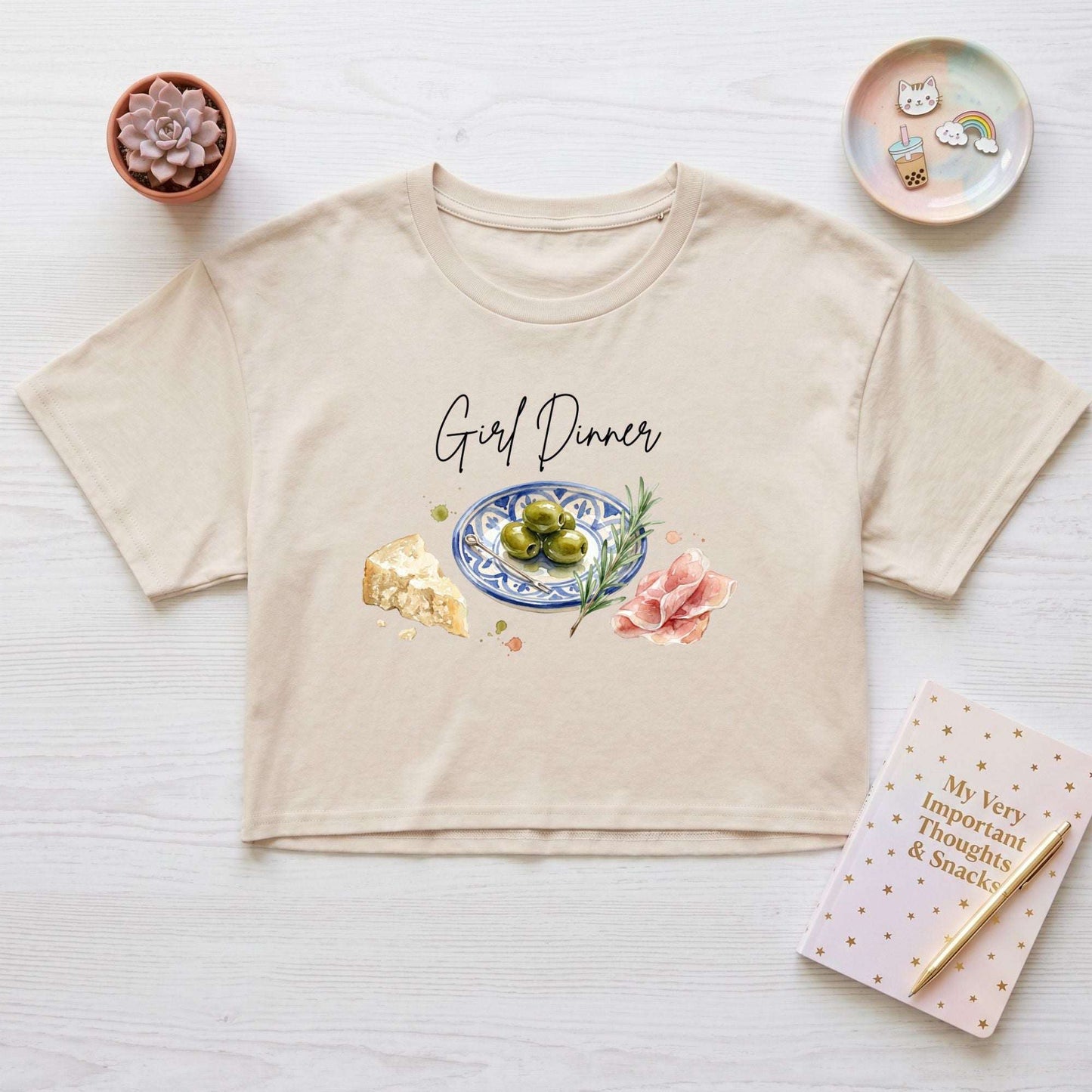 Girl Dinner Plate Crop Top
