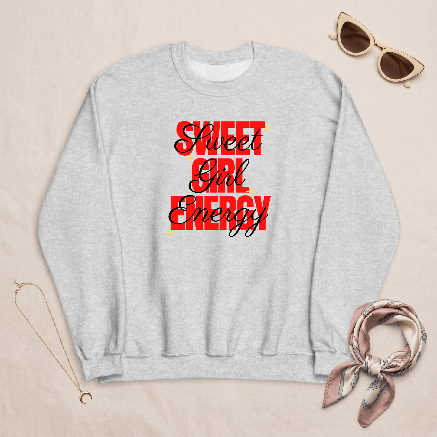 Sweet Girl Energy Crew Neck Sweatshirt