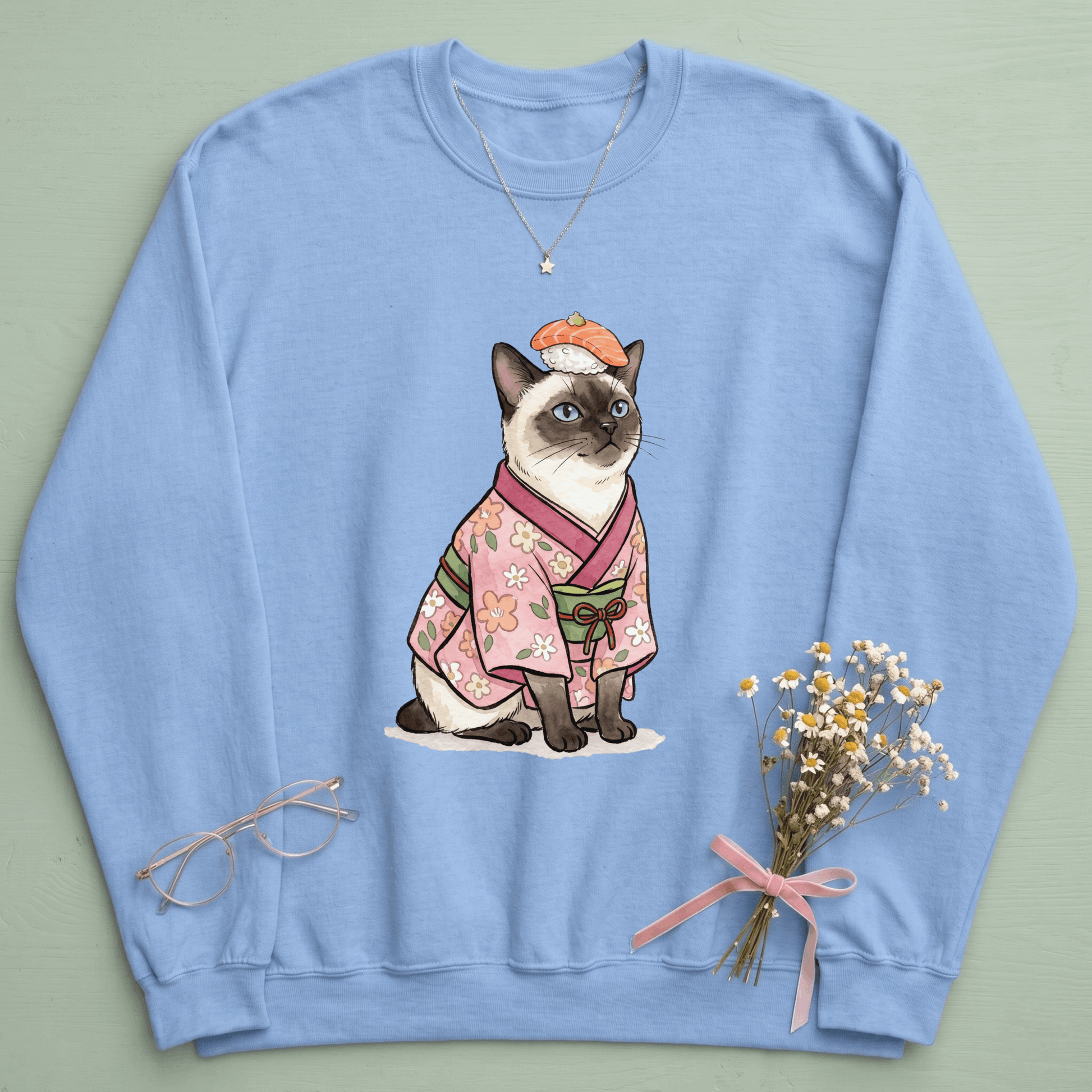 Nigiri Cat Crew Neck Sweatshirt