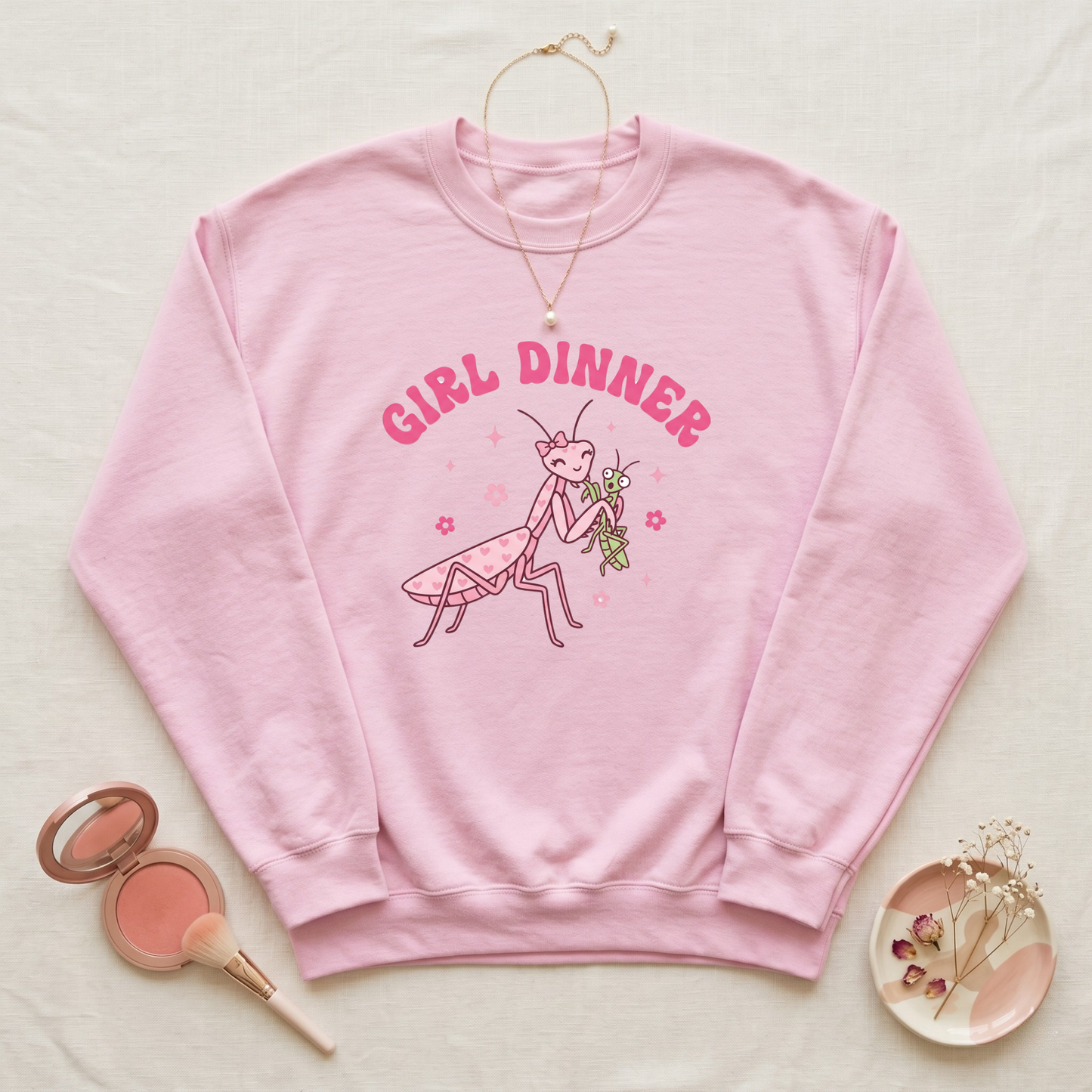 Girl Dinner Crew Neck Sweatshirt