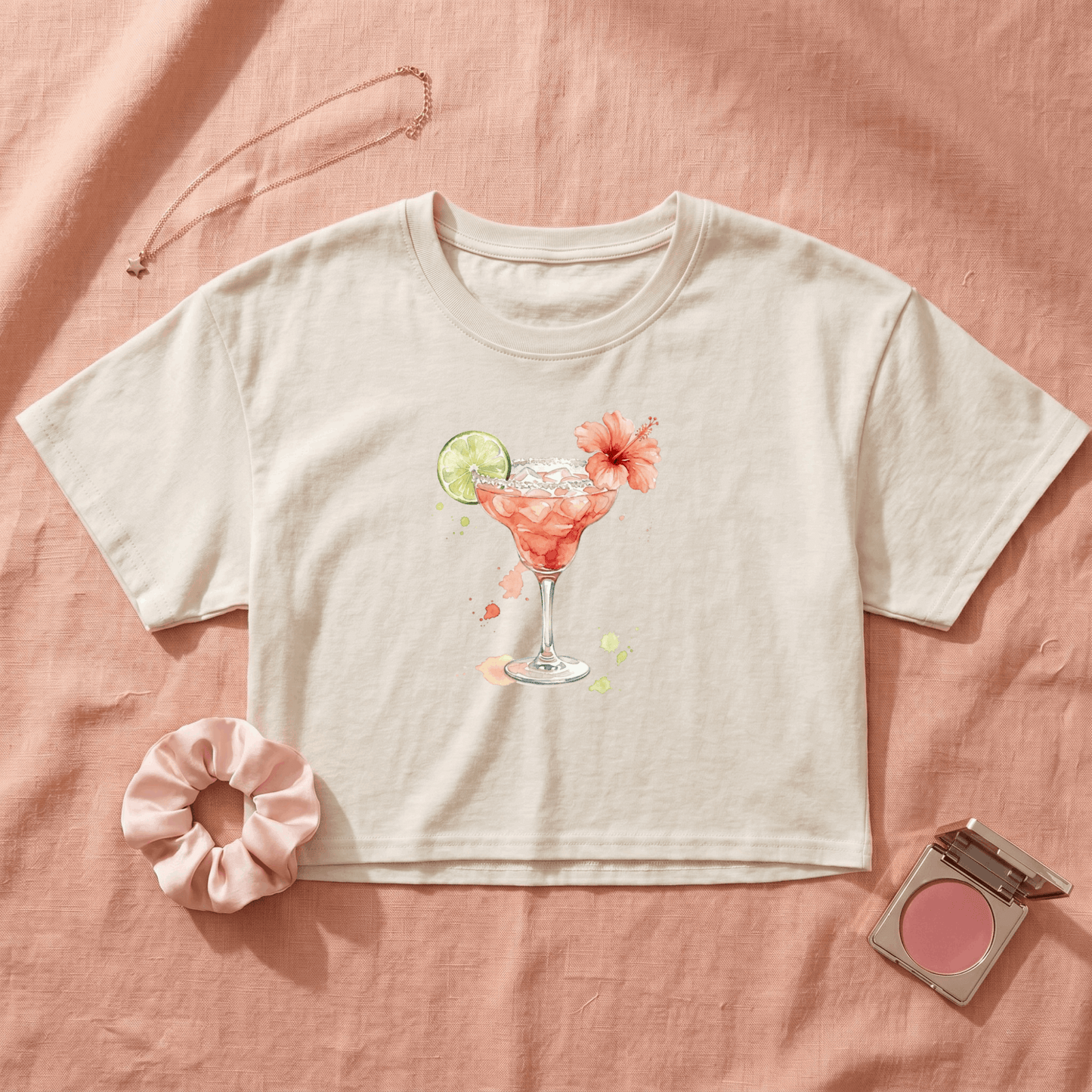 Pink Marg Crop Top