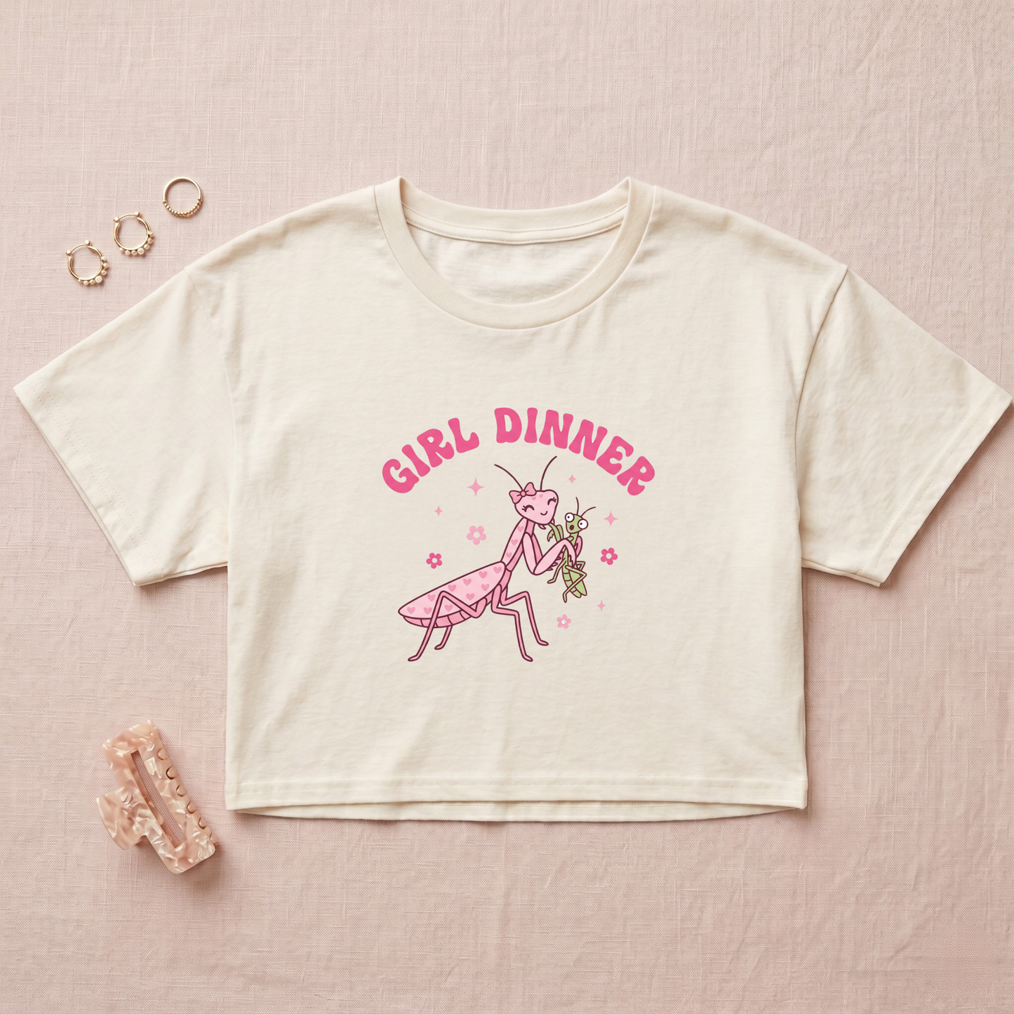 Girl Dinner Loose Crop Top