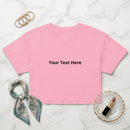 Custom Text Open Sans Bold Crop Top