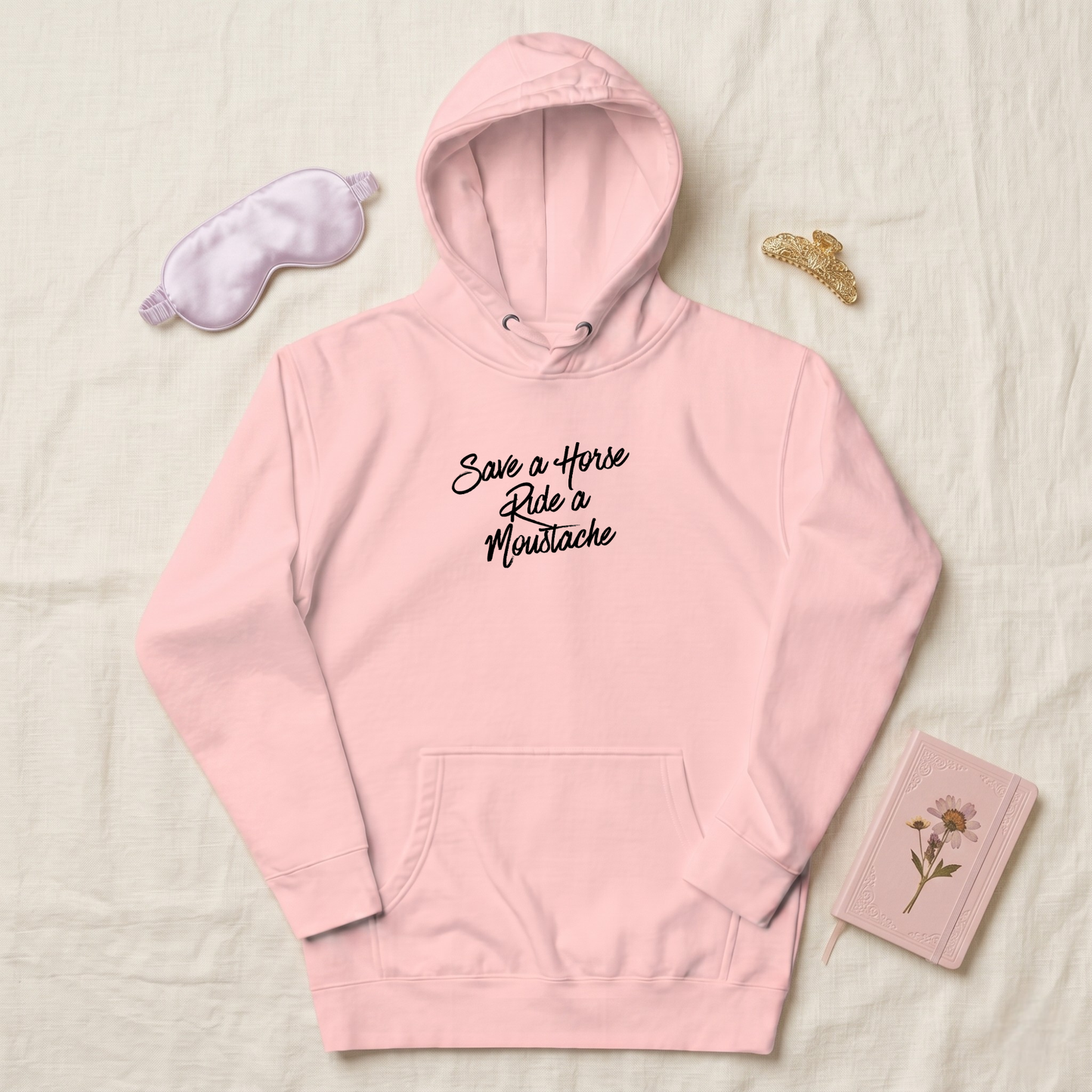 Save A Horse Ride A Moustache Premium Hoodie
