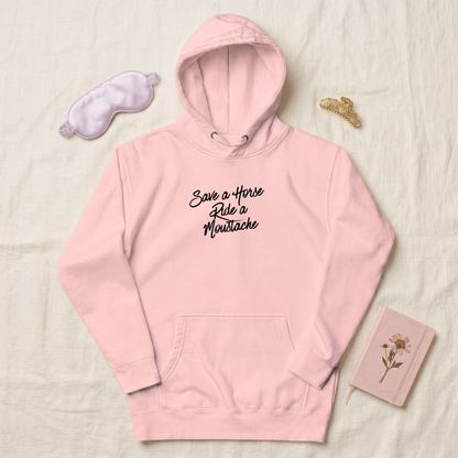 Save A Horse Ride A Moustache Premium Hoodie