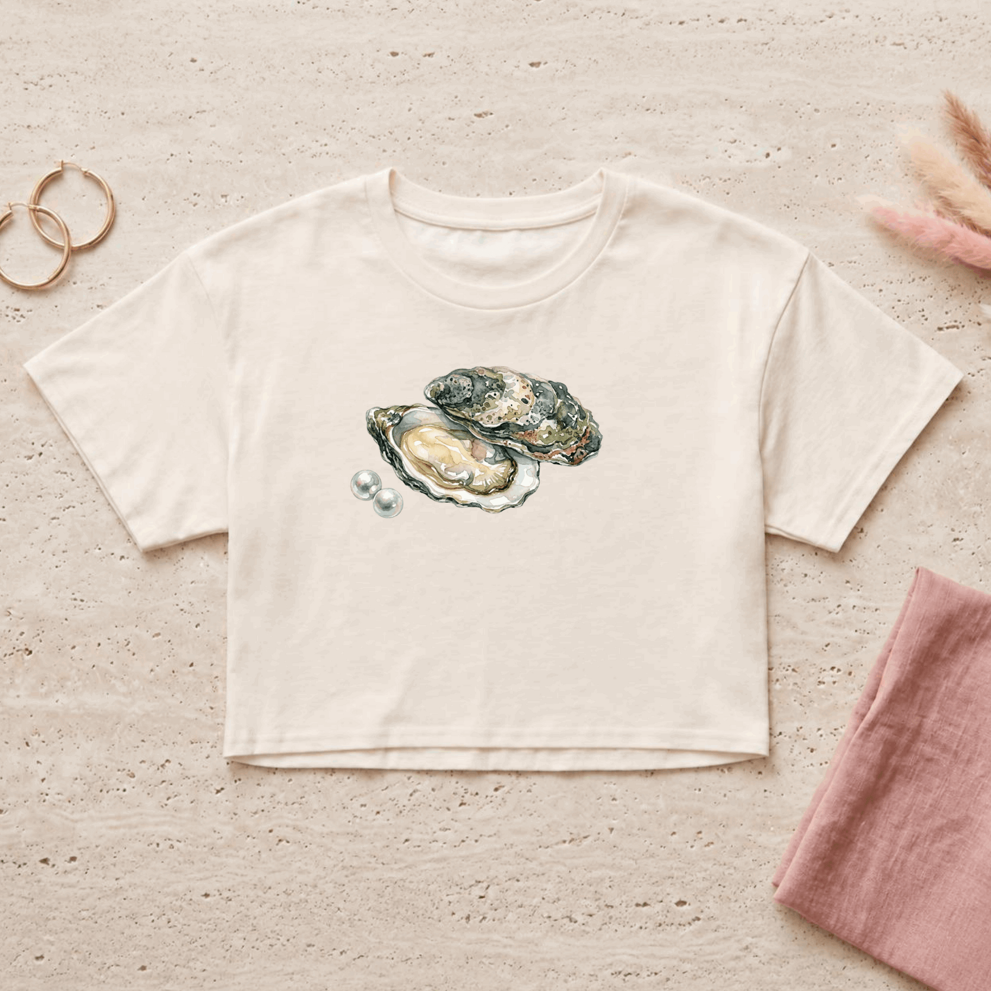 Oyster Pearl Crop Top