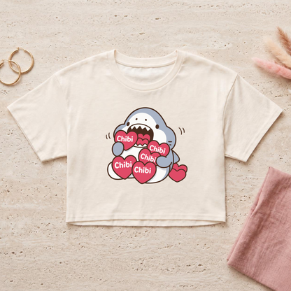 Sharkie Blushheart Crop Top