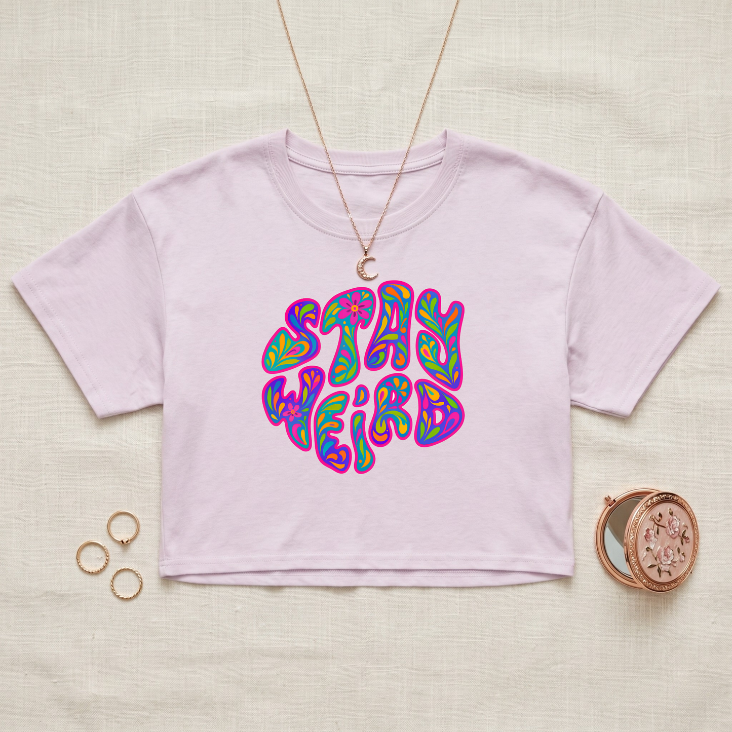 Stay Weird Crop Top