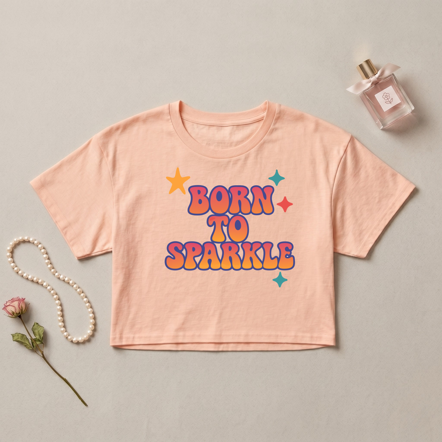 Born To Sparkle Crop Top
