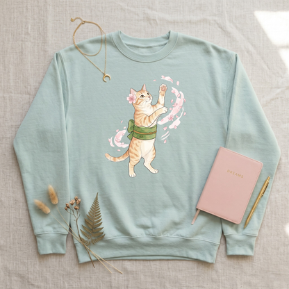 Sakura Cat Premium Sweatshirt