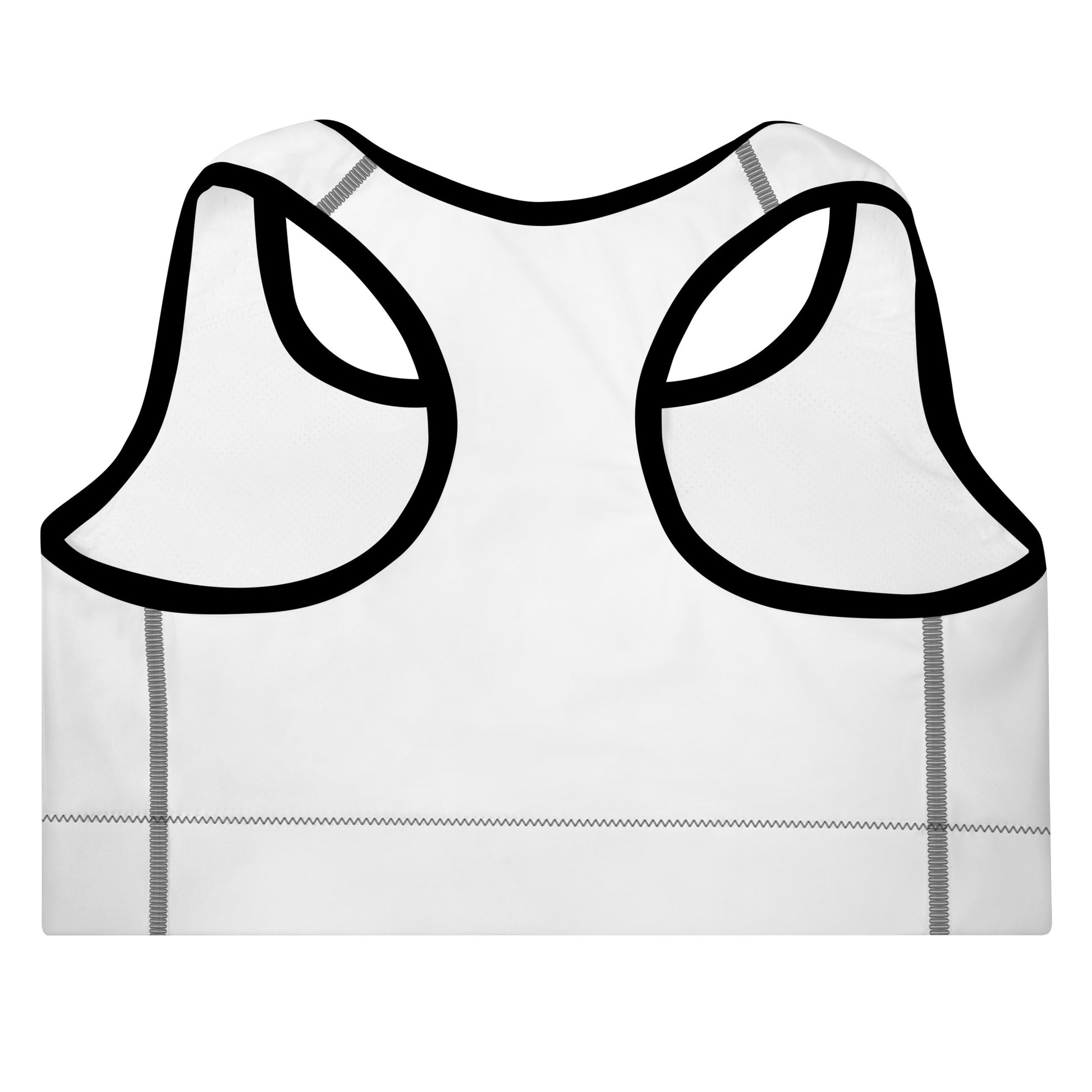 Back view of Need Coffee sports bra – racerback design