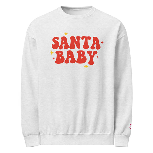 Santa Baby Christmas sweatshirt in White – unisex holiday jumper