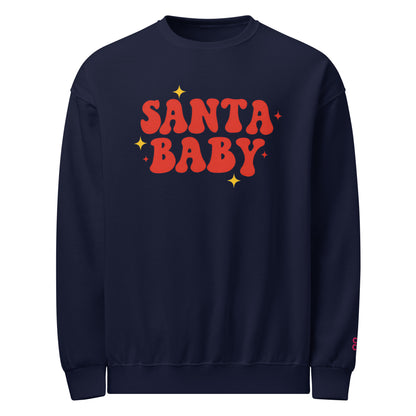 • Santa Baby Christmas sweatshirt in blue – unisex holiday jumper
