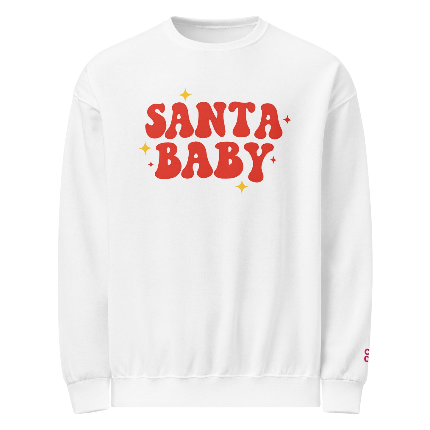 • Santa Baby Christmas sweatshirt in bright white – unisex holiday jumper
