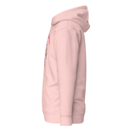 Pink hoodie on a white background