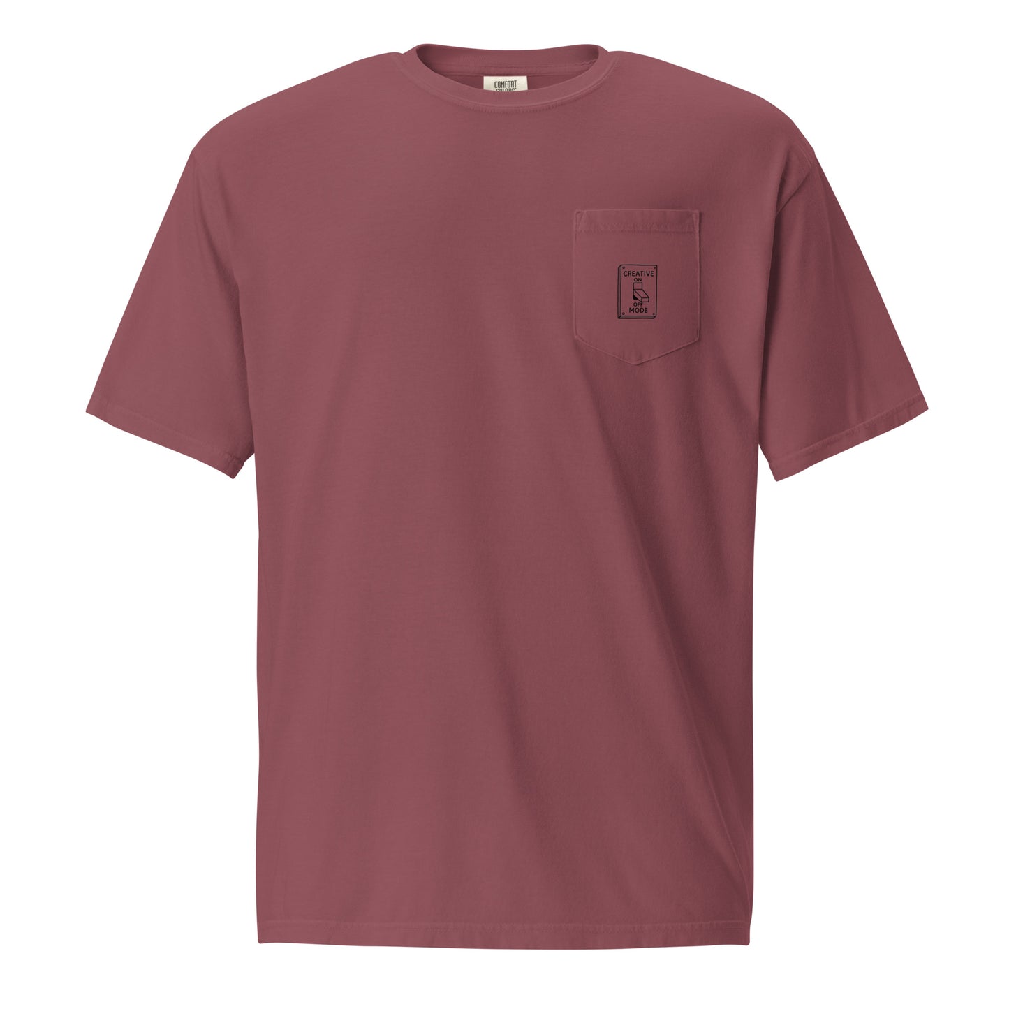 Creative Mode unisex pocket tee in light maroon – ChibiChibi