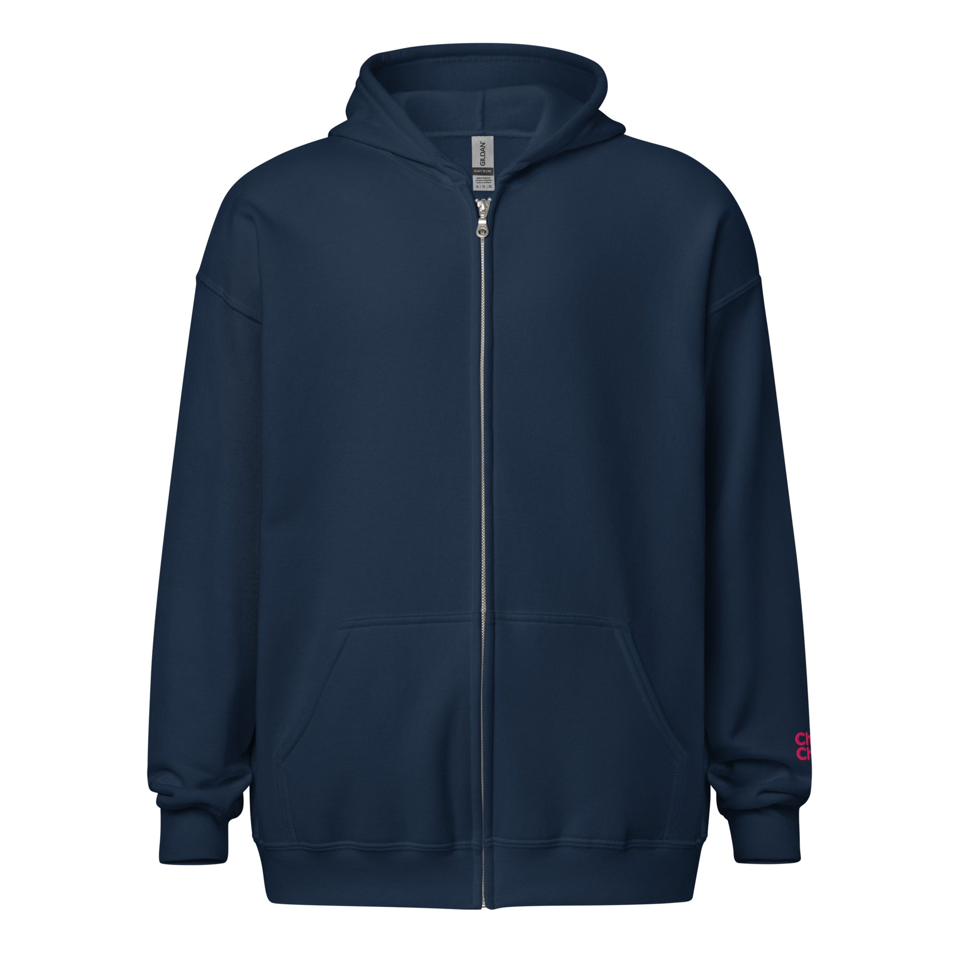 “Unisex zip hoodie with Move Up graphic print on back – ChibiChibi”