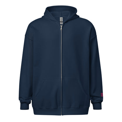 “Unisex zip hoodie with Move Up graphic print on back – ChibiChibi”