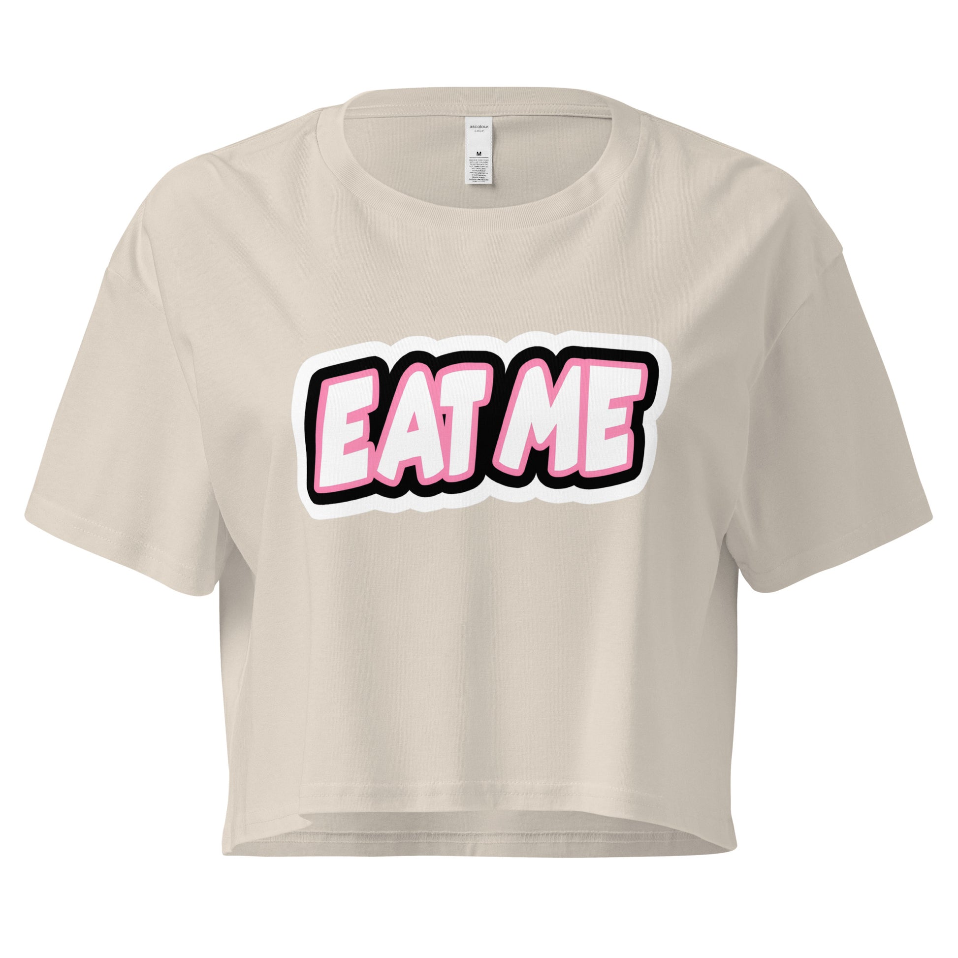 Eat Me loose crop top in orchid – women’s cotton tee – ChibiChibi
