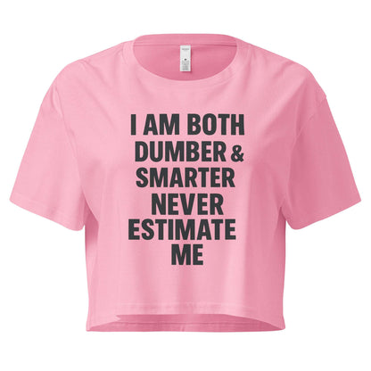 Pink t-shirt with black text on a white background