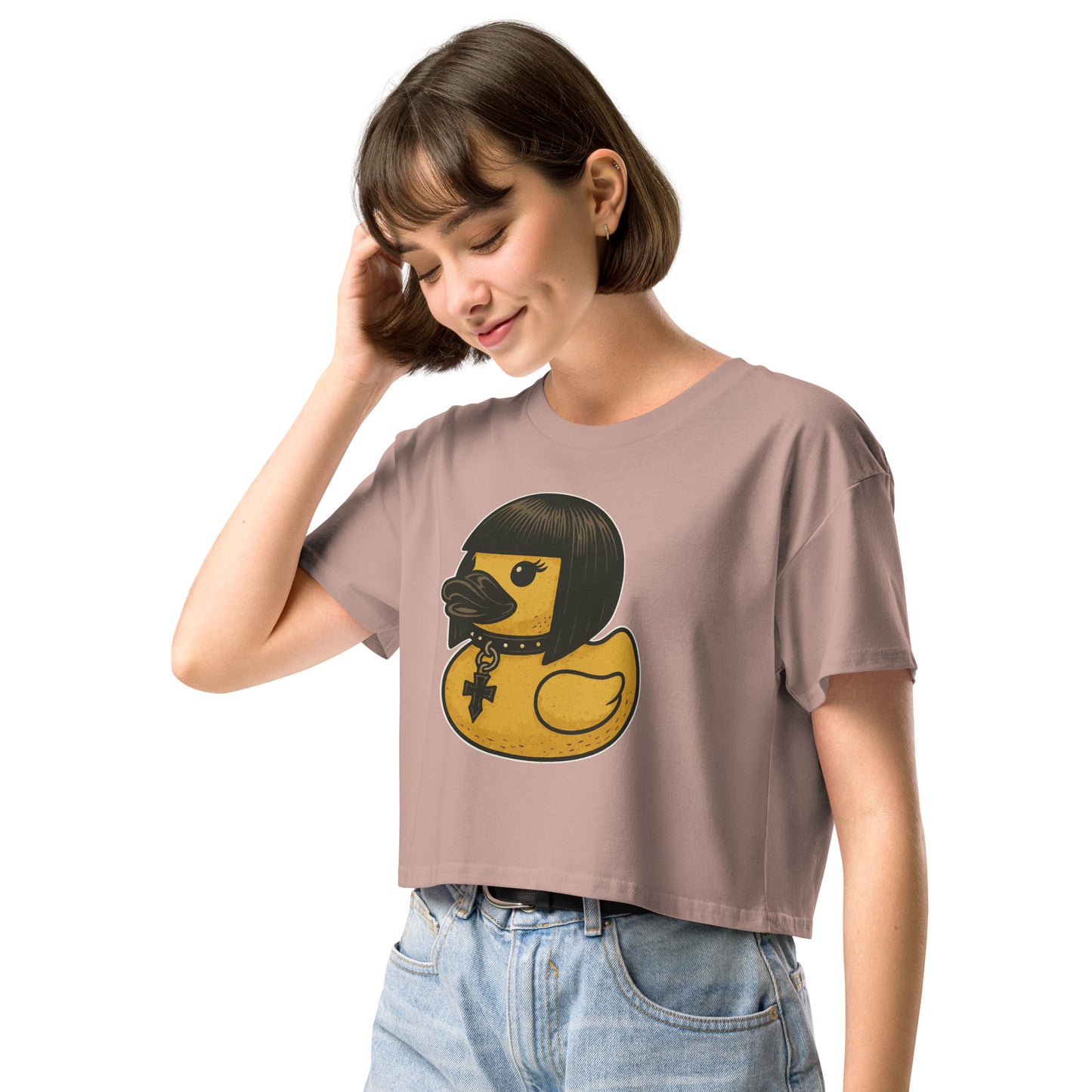 Ducky Emo Quacks Loose Crop Top (Women's)