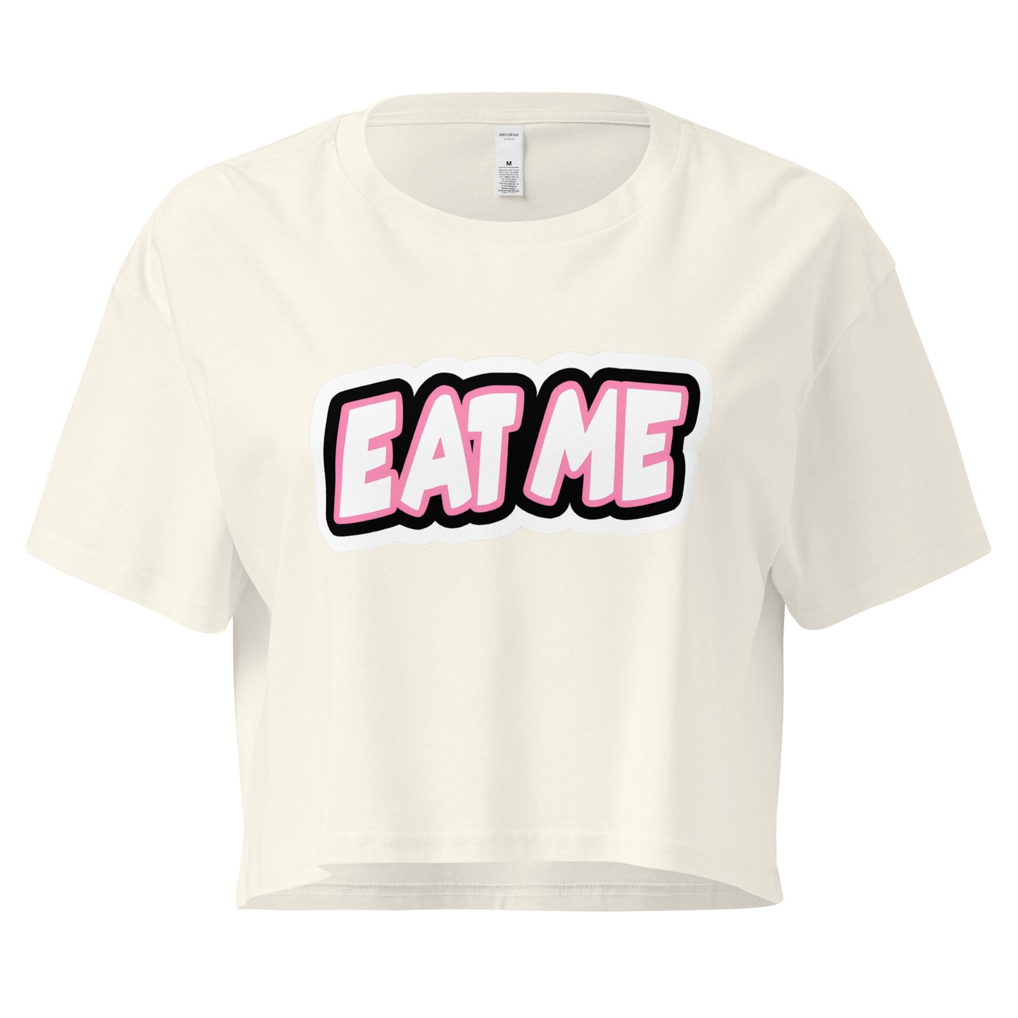Eat Me loose crop top  – women’s cotton tee – ChibiChibi