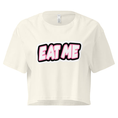 Eat Me loose crop top  – women’s cotton tee – ChibiChibi
