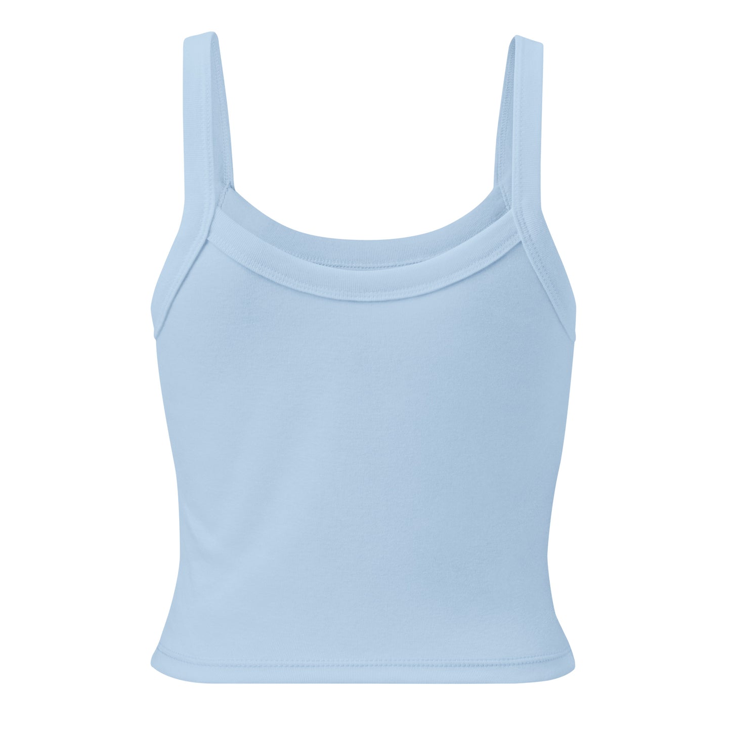 Light blue tank top on a white background